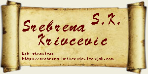 Srebrena Krivčević vizit kartica